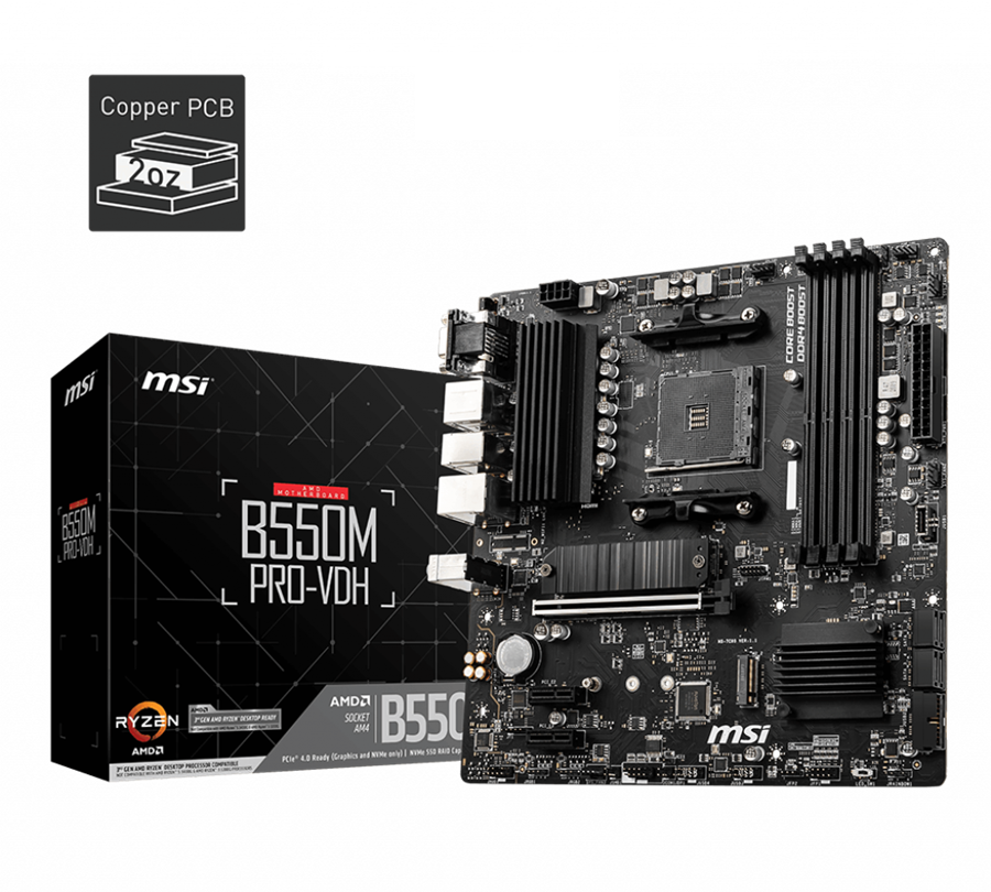 MSI B550M PRO-VDH AM4 Motherboard