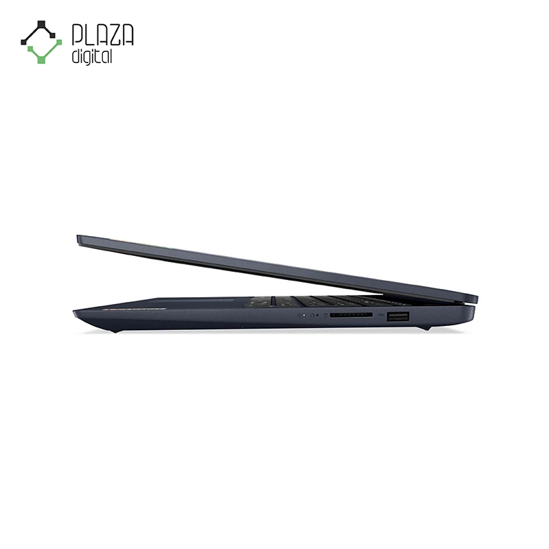 نمای چپ و نیمه باز لپ تاپ 15 اینچی لنوو مدل lenovo ideapad 3-ip3-cp