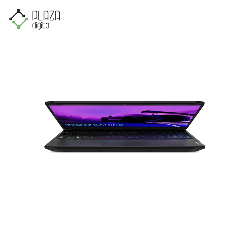 نمای رو به رو و نیمه باز لپ تاپ gaming 3-fs لنوو ideapad ا ۱۵.۶ اینچی