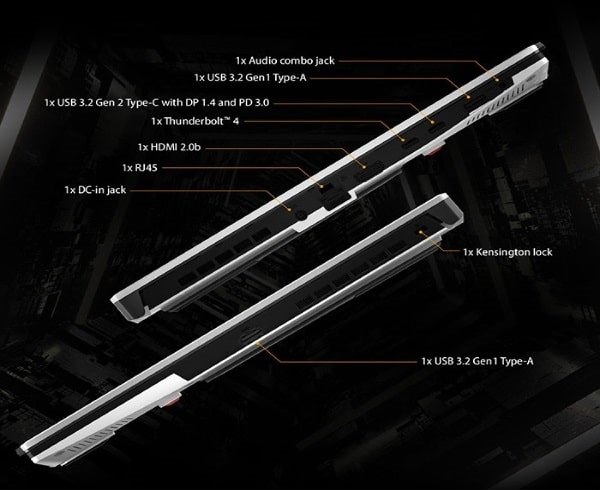 fx517zc a asus laptop ports