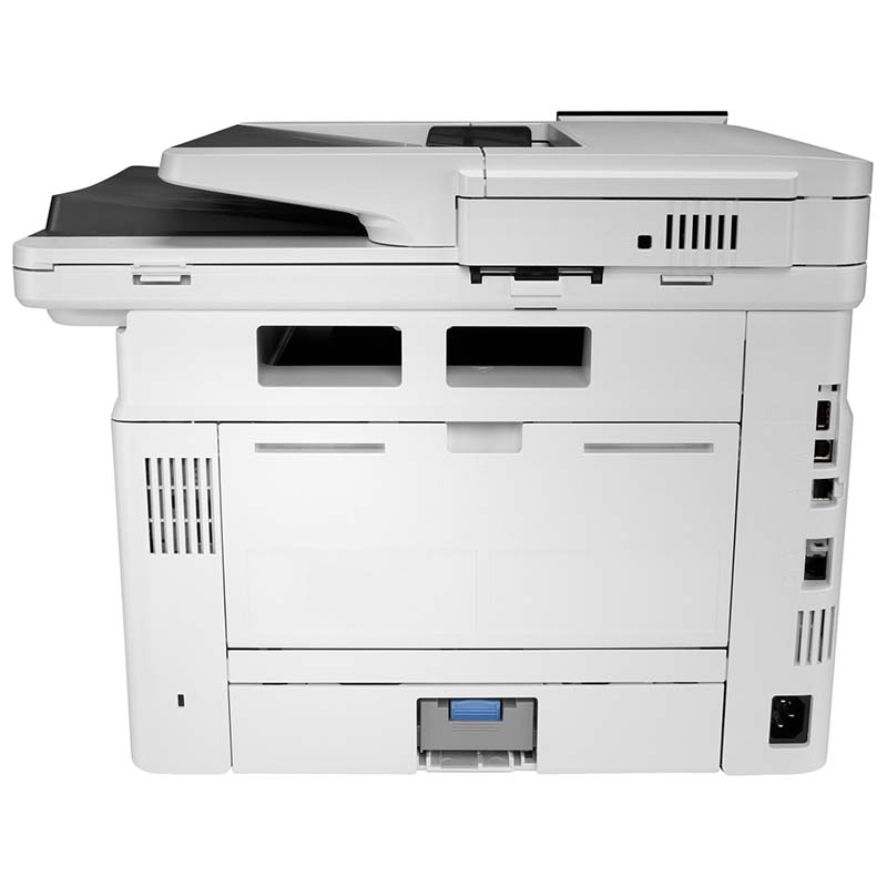 نمای پشت از پرینتر چندکاره اچ پی مدل mfp-m430f رنگ سفید