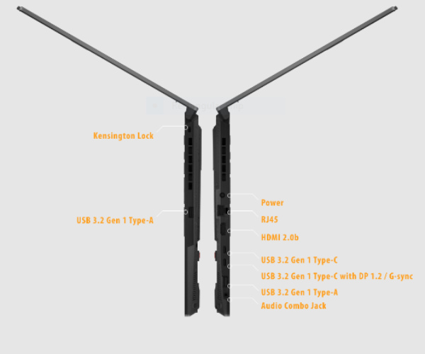 پورت های لپ تاپ گیمینگ ایسوس مدل fa507re-c