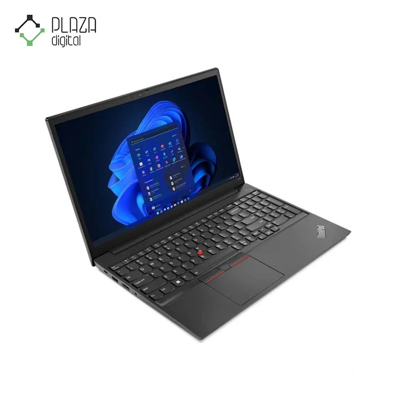 نمای کنار از لپتاپ اداری لنوو مدل thinkpad-e15-ee رنگ خاکستری