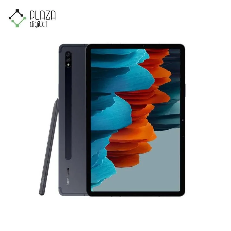 نمای روبروی تبلت سامسونگ مدل galaxy tab s7 sm-t875 رنگ خاکستری