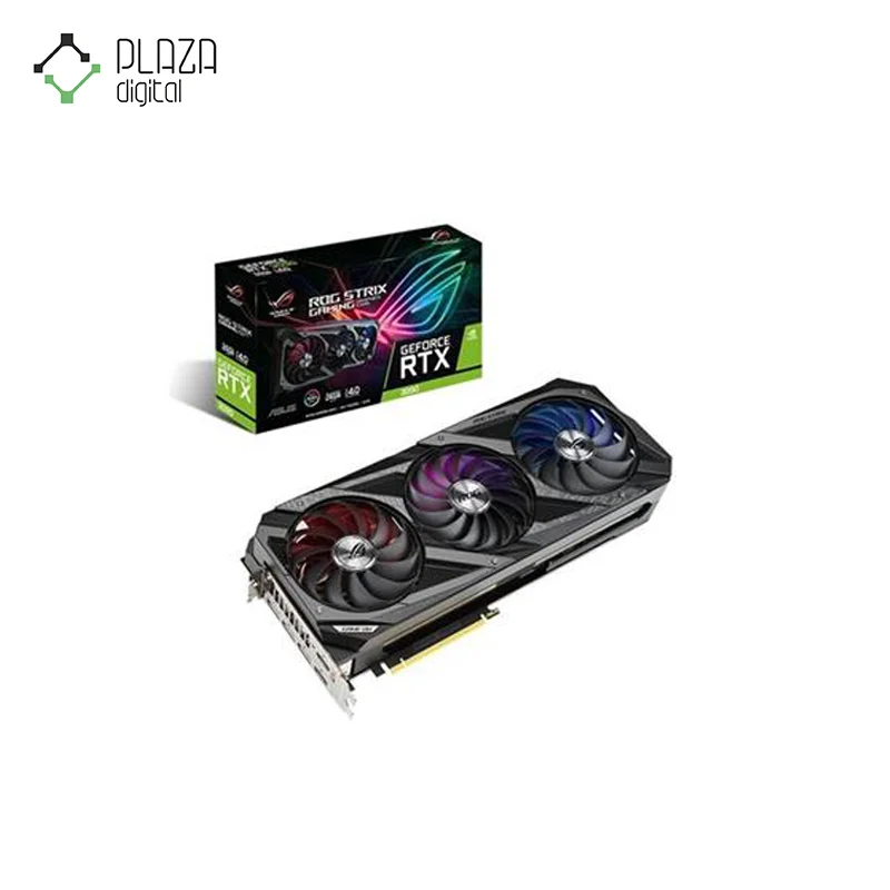 نمای اصلی کارت گرافیک rog strix rtx 3090 o24g gddr6x ایسوس