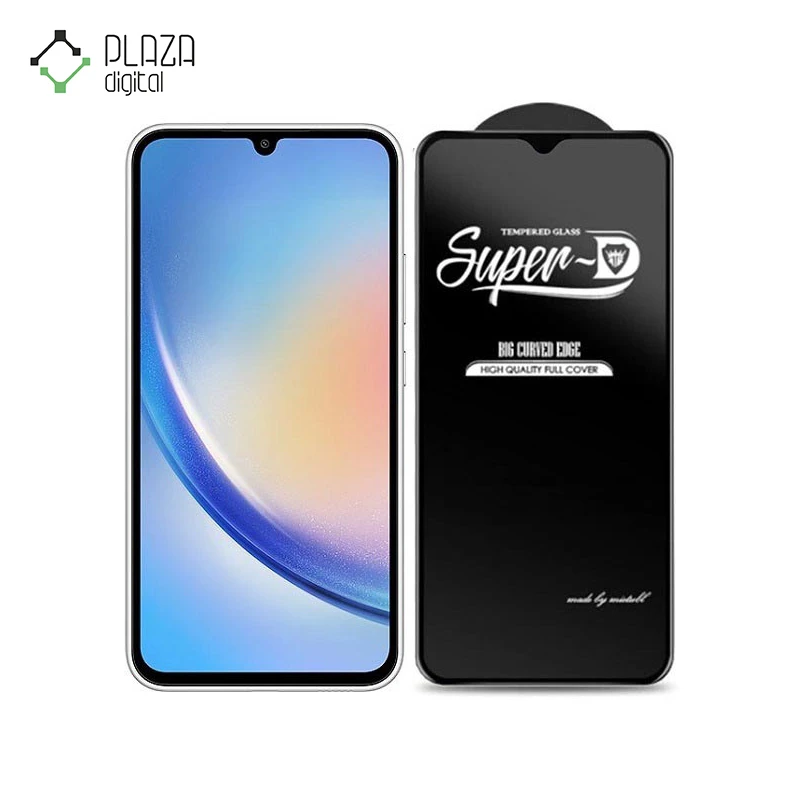 نمای رو به رو محافظ صفحه نمایش مدل galaxy a34 superd