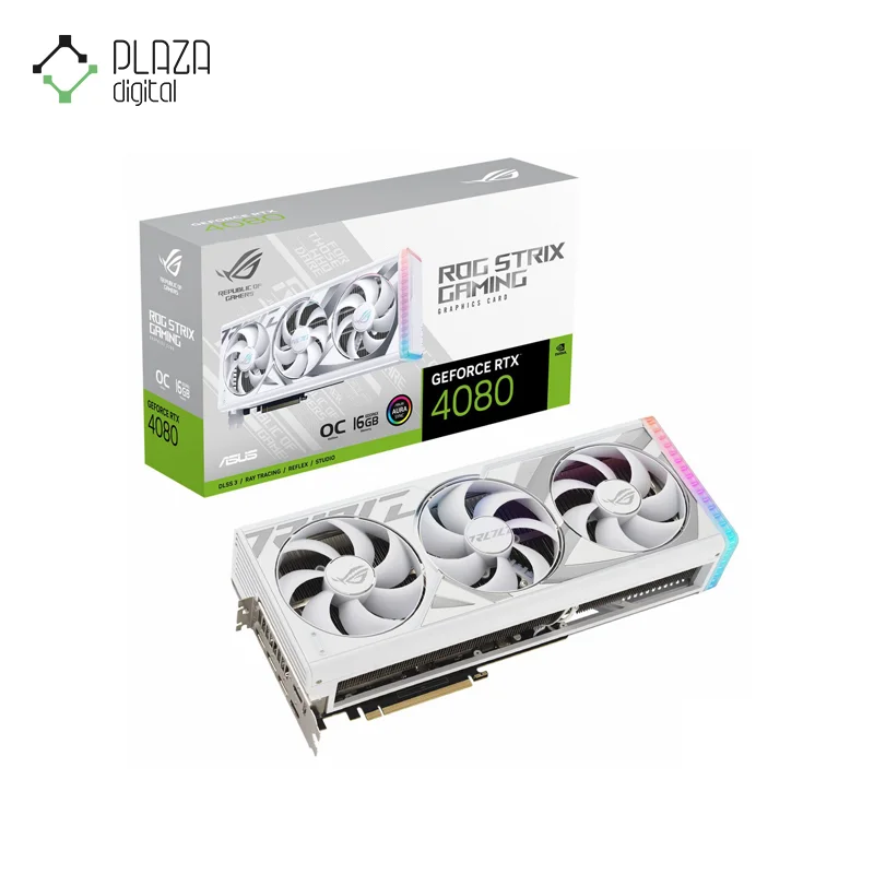 نمای اصلی کارت گرافیک ROG STRIX RTX 4080 O16G - White ایسوس