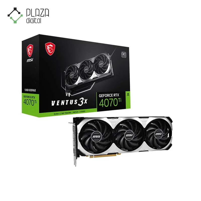 کارت گرافیک ام اس آی مدل GeForce RTX 4070 Ti VENTUS 3X 12G OC حافظه 12 گیگابایت