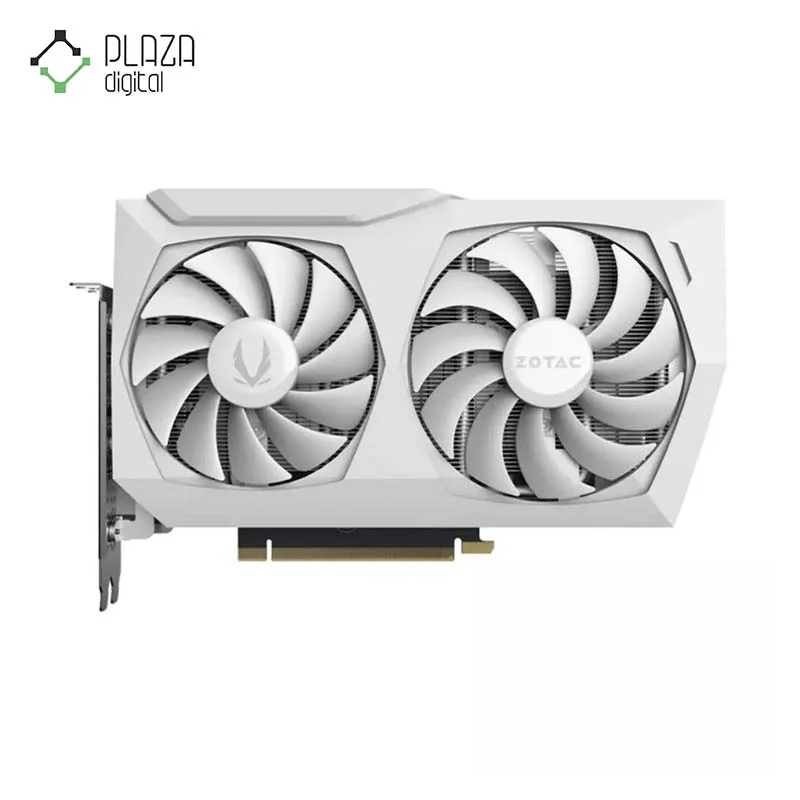 نمای جلو کارت گرافیک زوتاک مدل RTX 3070 Twin Edge OC White LHR 8GB حافظه 8 گیگابایت