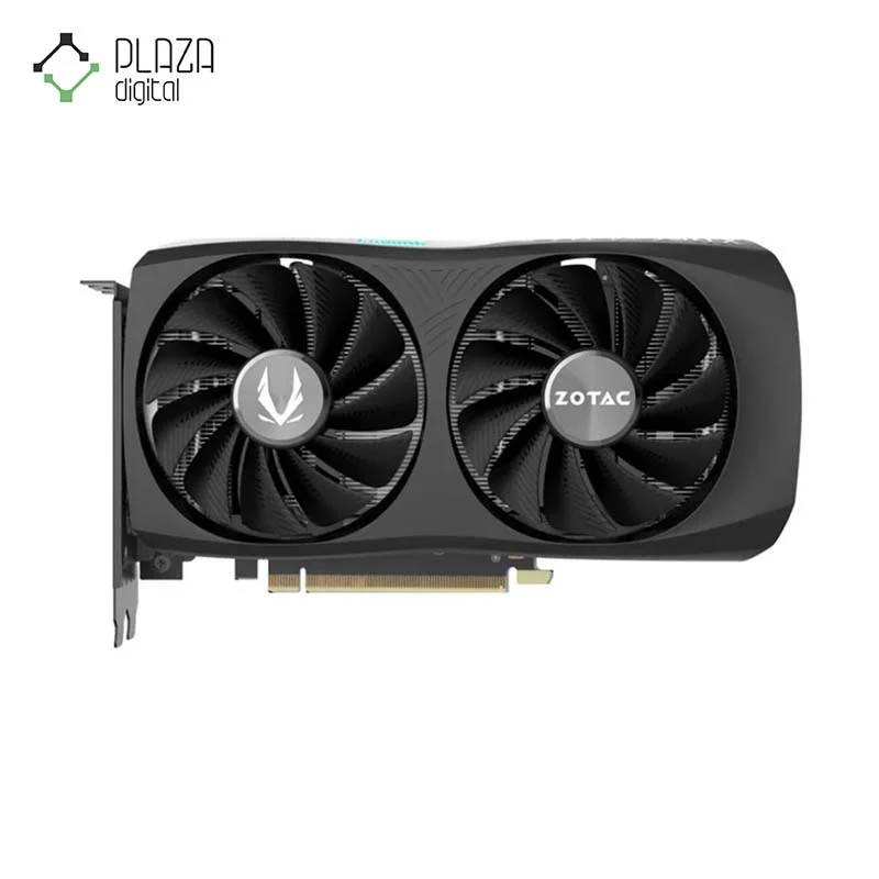 نمای جلو کارت گرافیک زوتاک مدل GeForce RTX 4060 Ti 8GB Twin Edge OC حافظه 8 گیگابایت