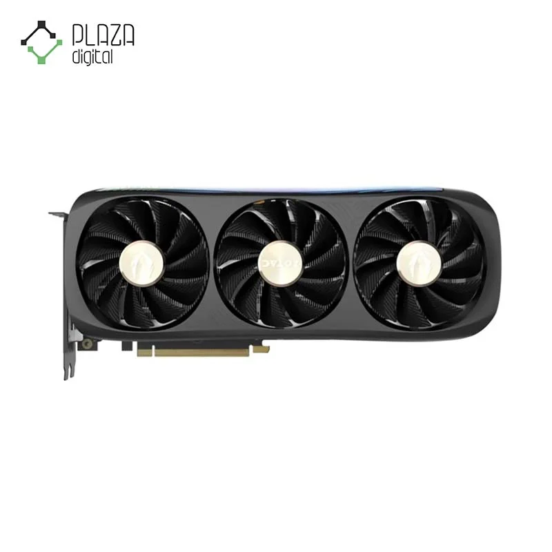 نمای جلو از فن های کارت گرافیک زوتاک مدل GAMING GeForce RTX 4070 AMP AIRO حافظه 12 گیگابایت