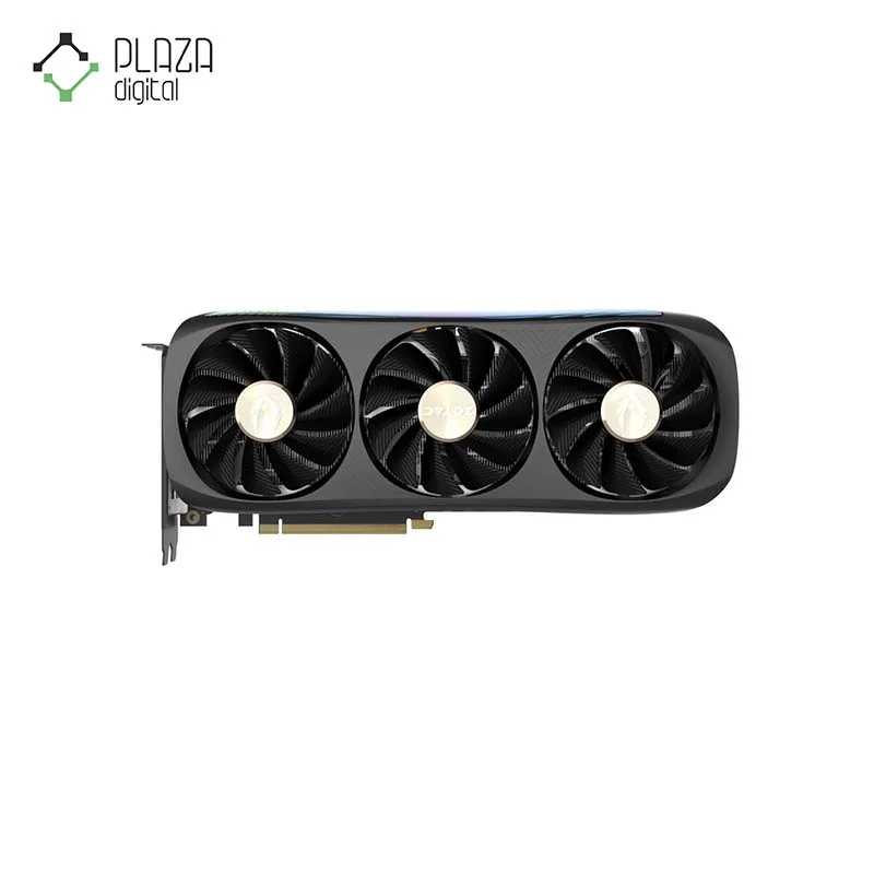 نمای رو به رو کارت گرافیک زوتاک مدل GAMING GeForce RTX 4070 AMP AIRO حافظه 12 گیگابایت