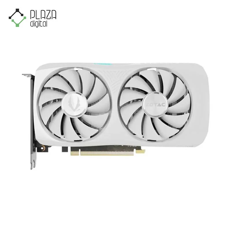 نمای جلو از فن های کارت گرافیک زوتاک مدل Gaming GeForce RTX 12GB Twin Edge OC White Edition حافظه 12 گیگابایت