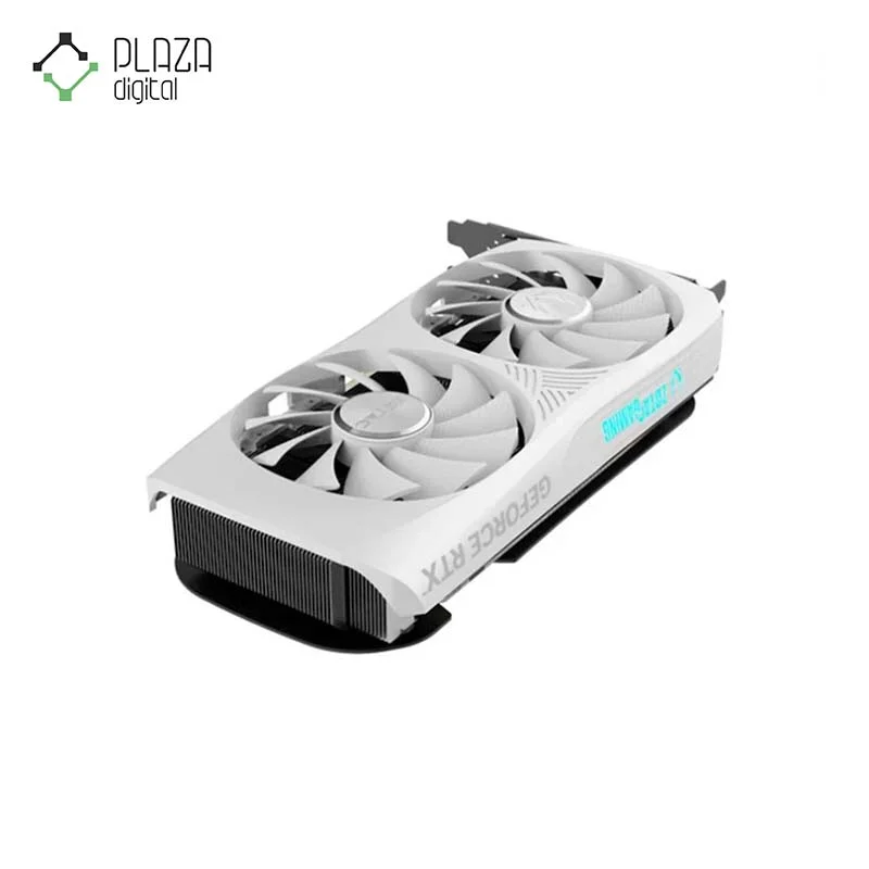 نمای بالا از فن های کارت گرافیک زوتاک مدل Gaming GeForce RTX 12GB Twin Edge OC White Edition حافظه 12 گیگابایت