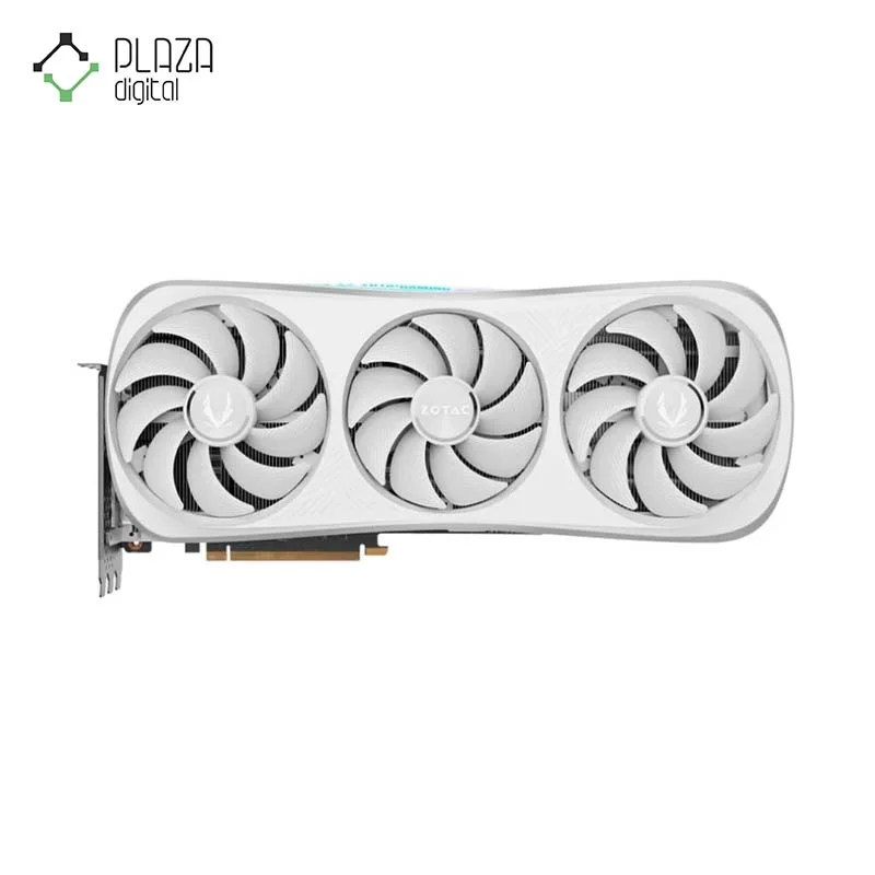 نمای جلو کارت گرافیک زوتاک مدل GAMING GeForce RTX 4090 24GB Trinity OC White Edition حافظه 24 گیگابایت