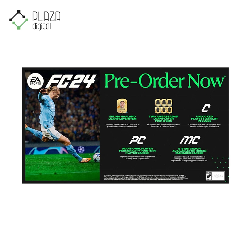 نمای رو به رو بازی ea sports fc 24 مناسب ps5 ریجن all