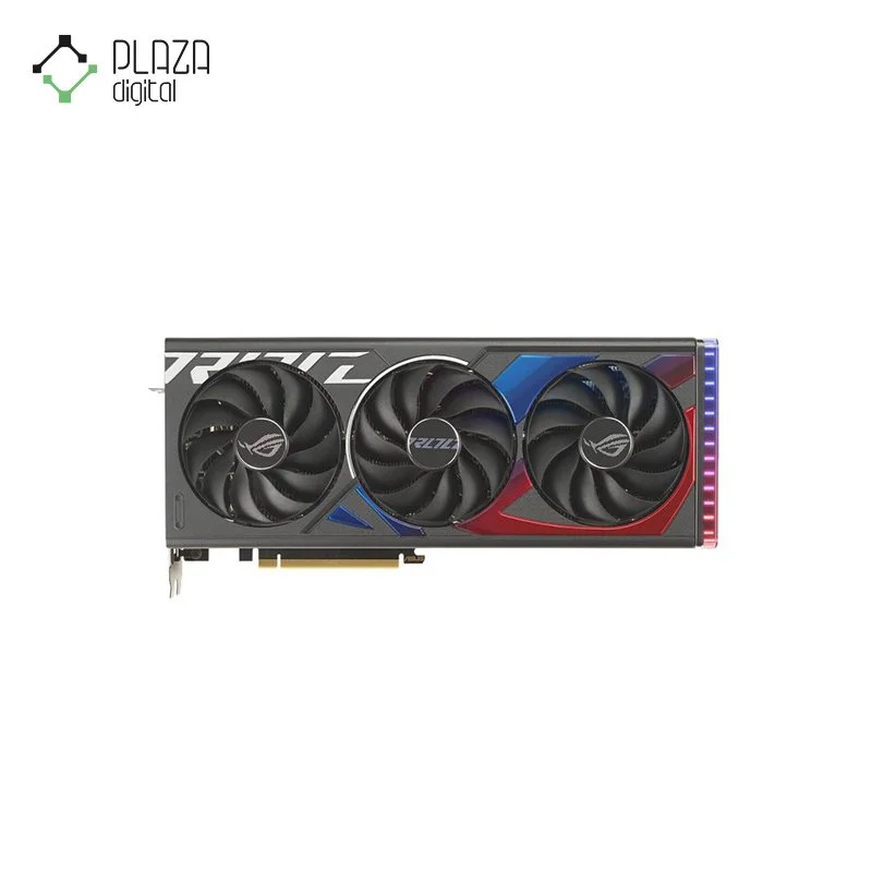 نمای رو به رو کارت گرافیک ایسوس مدل rog strix geforce rtx 4060 oc edition 8gb gddr6 حافظه 8 گیگابایت