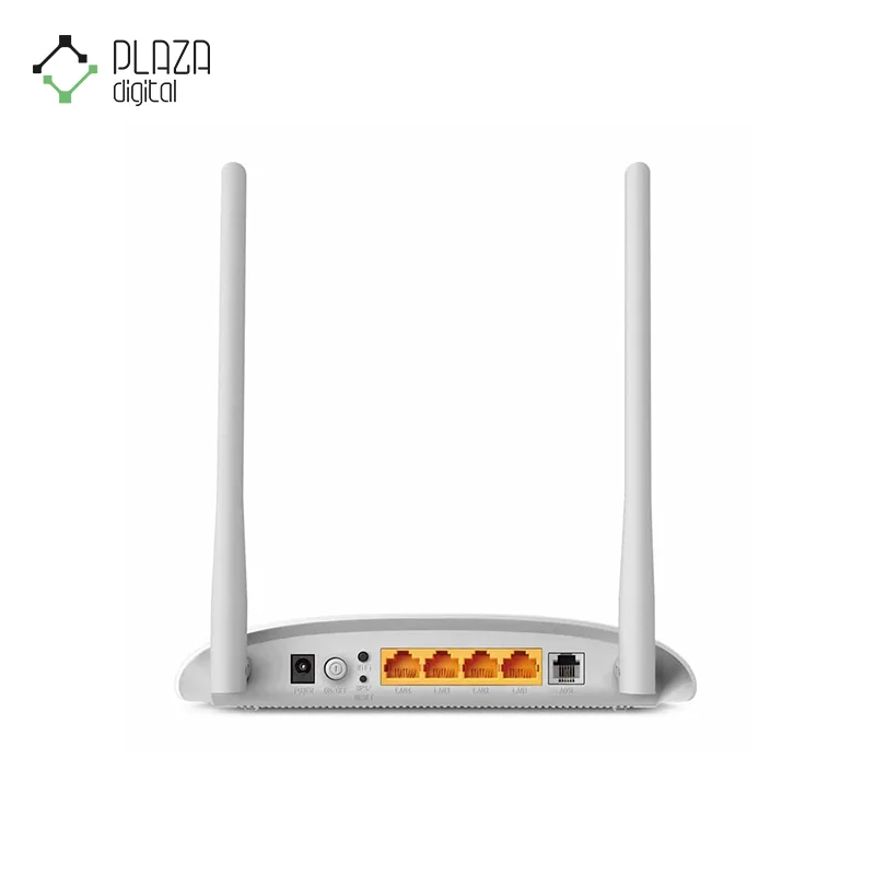 نمای پشت مودم روتر +adsl2 بی‌سیم 300mbps تی پی لينک مدل td-w8961n