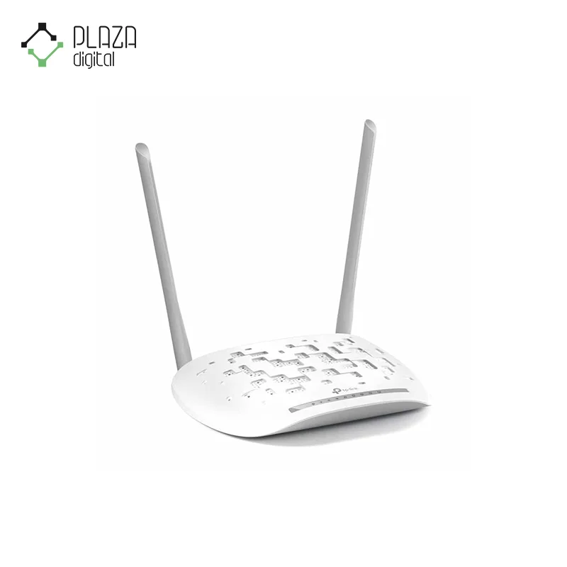 نمای راست مودم روتر +adsl2 بی‌سیم 300mbps تی پی لينک مدل td-w8961n