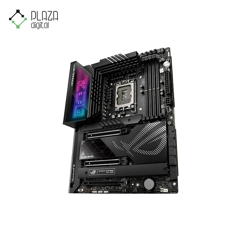 نمای زیر مادربرد ایسوس مدل rog strix maximusz790 hero wifi ddr5