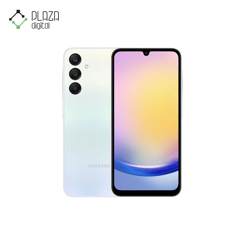 نمای سفید گوشی موبایل سامسونگ مدل galaxy a25 ظرفیت 128 گیگابایت با رم 6 گیگابایت