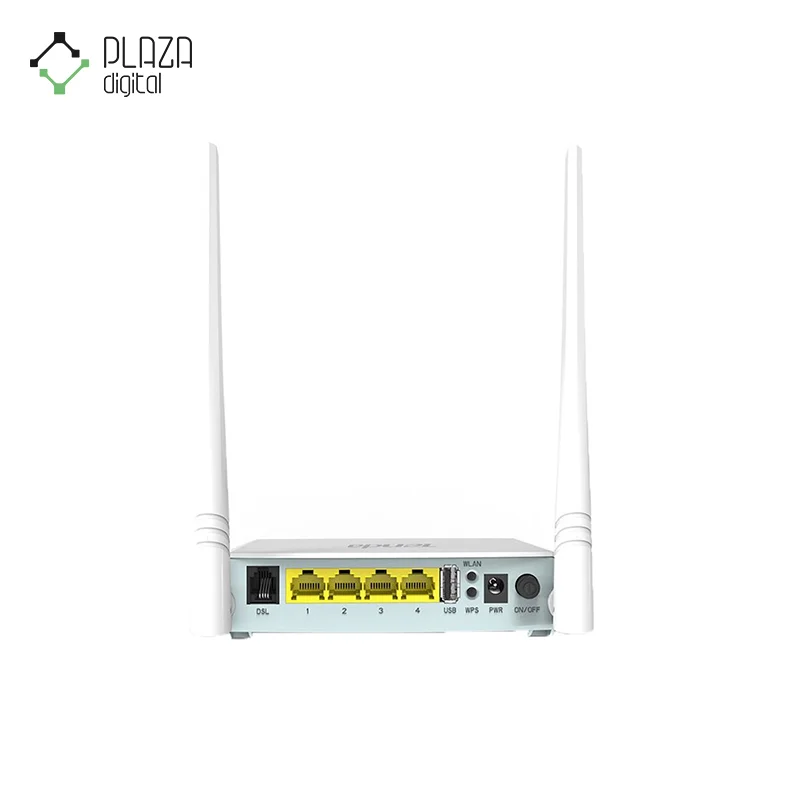 نمای پشت مودم روتر +adsl2 بی‌سیم 300mbps تندا مدل d301 v2