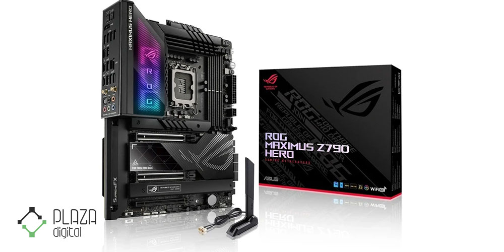 z690 maximus hero wifi asus motherboard front view