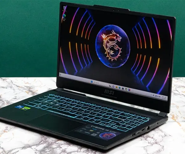 a13vf cyborg 15 msi laptop view