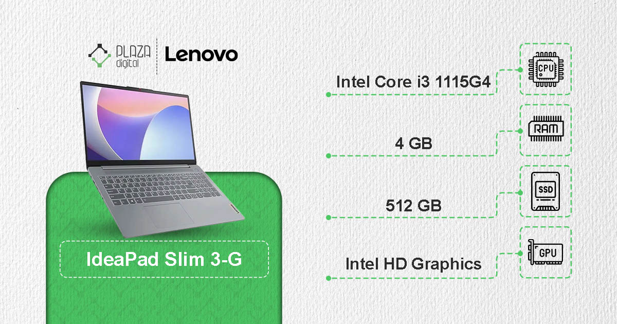 لپ تاپ 15.6 اینچی لنوو IdeaPad مدل Slim 3-G