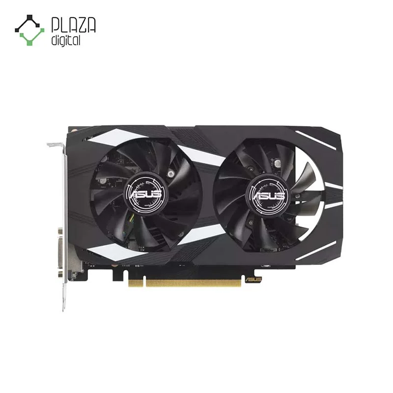 نمای جلو از فن های کارت گرافیک ایسوس مدل Dual GeForce RTX 3050 OC حافظه 6 گیگابایت