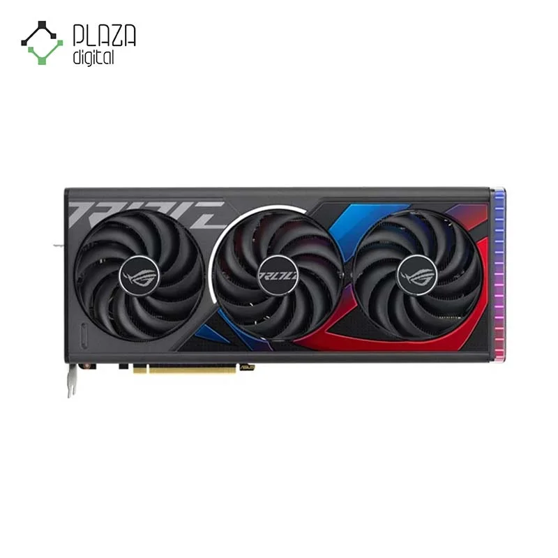 نمای جلو کارت گرافیک ایسوس مدل ROG Strix GeForce RTX 4070 SUPER حافظه 12 گیگابایت