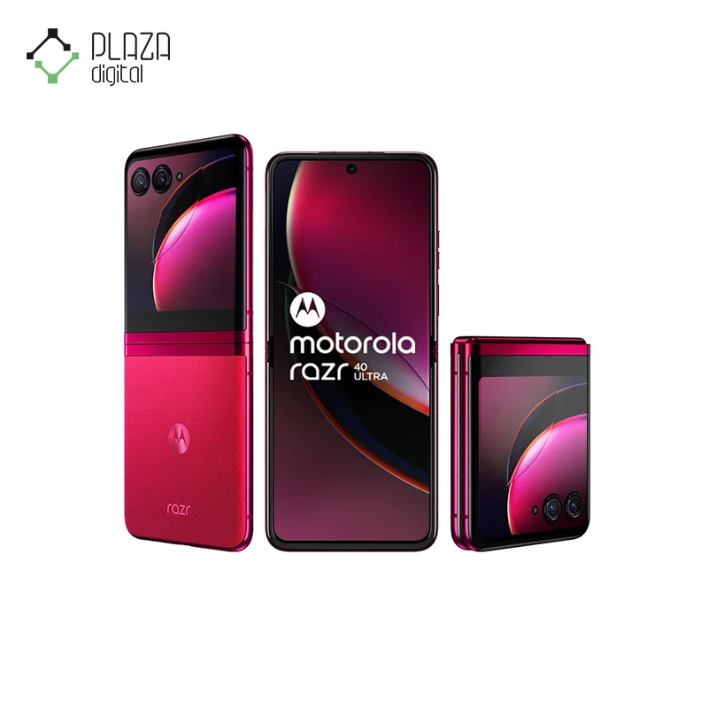 نمای همه طرف گوشی موبایل موتورولا مدل razr 40 ultra ظرفیت 256 گیگابایت با رم 12 گیگابایت سرخابی