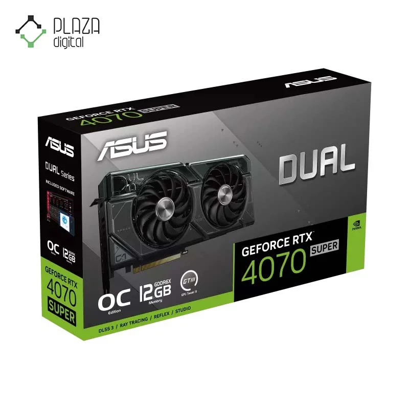 کارت گرافیک ایسوس مدل GeForce RTX 4070 SUPER DUAL OC حافظه 12 گیگابایت