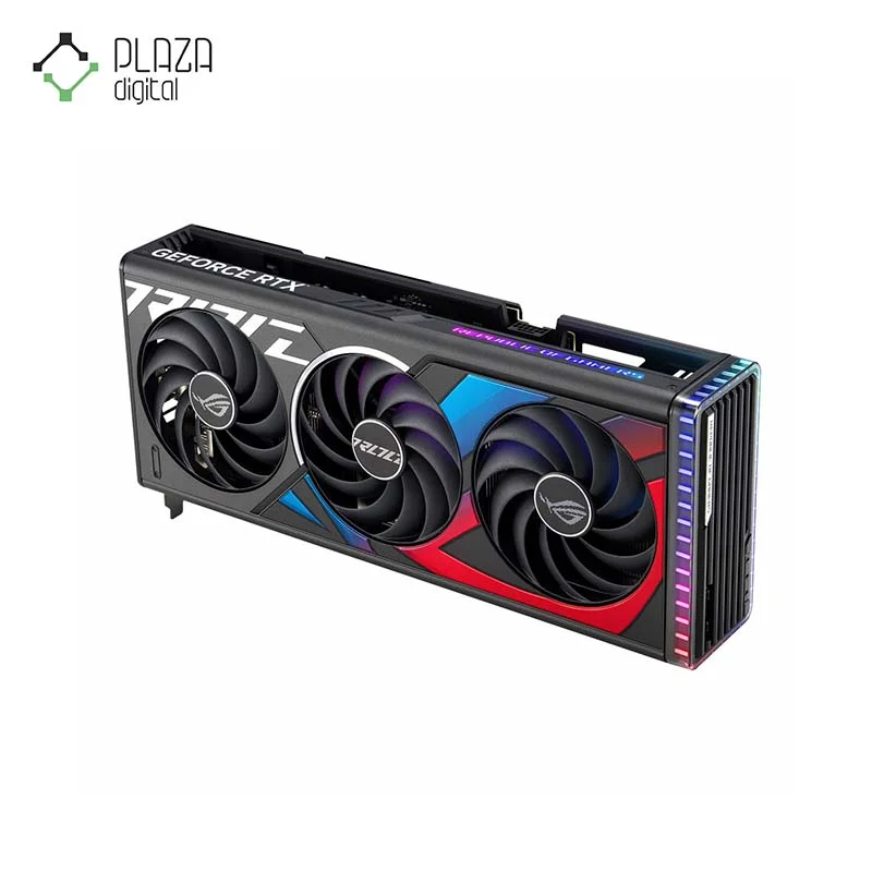 نمای سمت راست کارت گرافیک ایسوس مدل ROG STRIX RTX 4070 Ti Super OC حافظه 16 گیگابایت