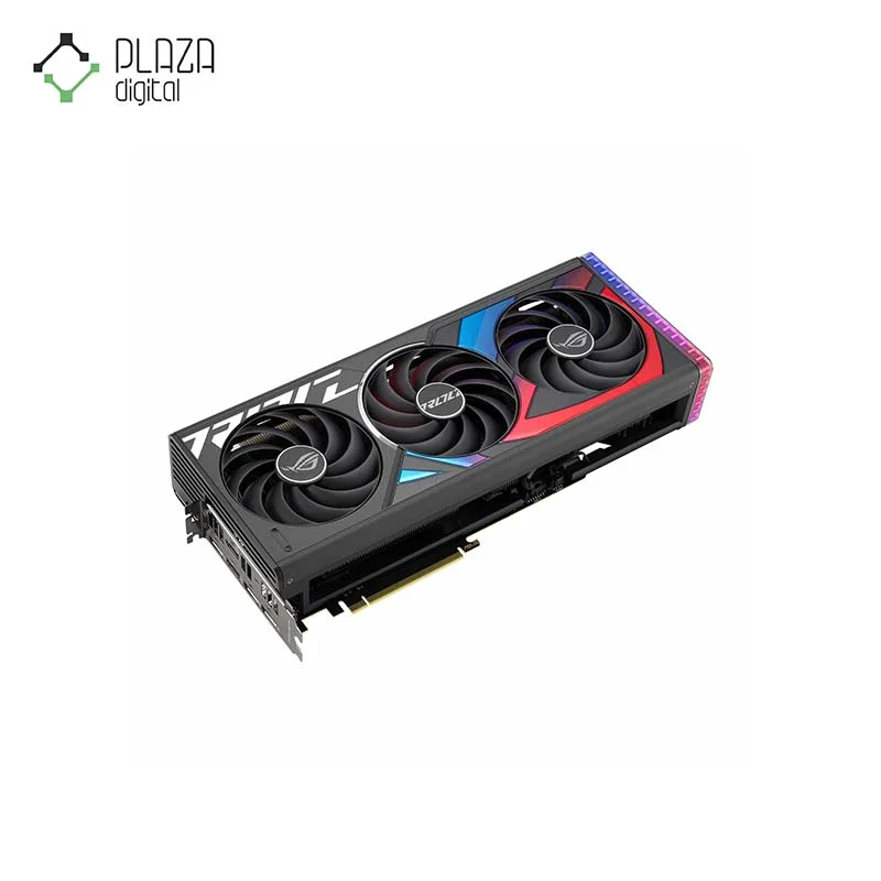 نمای بالا کارت گرافیک ایسوس مدل ROG STRIX RTX 4070 Ti Super OC حافظه 16 گیگابایت