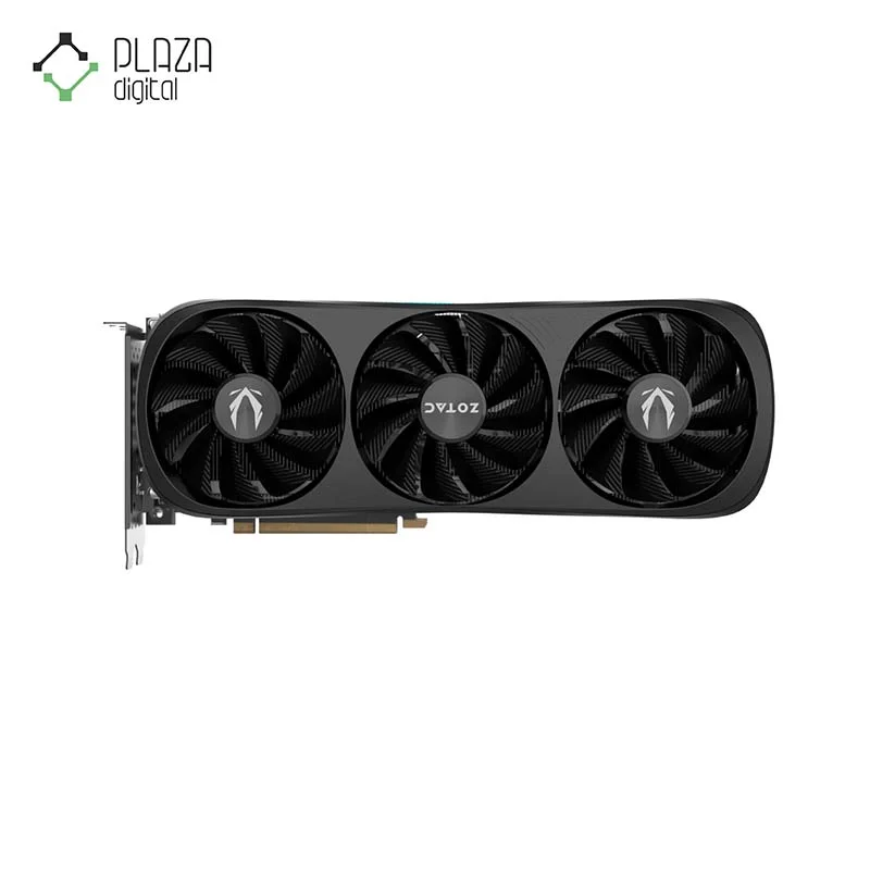 نمای رو به رو از فن های کارت گرافیک زوتاک مدل GAMING GeForce RTX 4080 SUPER Trinity Black Edition GDDR6X حافظه 16 گیگابایت