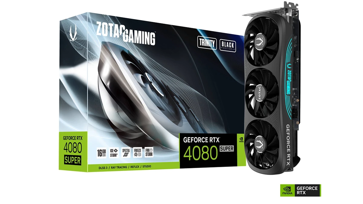 کارت گرافیک زوتاک مدل GAMING GeForce RTX 4080 SUPER Trinity Black Edition GDDR6X