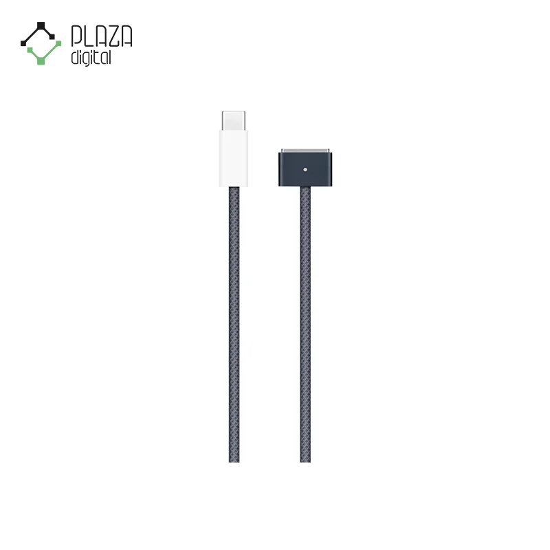 نمای رو به رو کابل usb-c به magsafe 3 اپل طول 2 متر سرمه ای