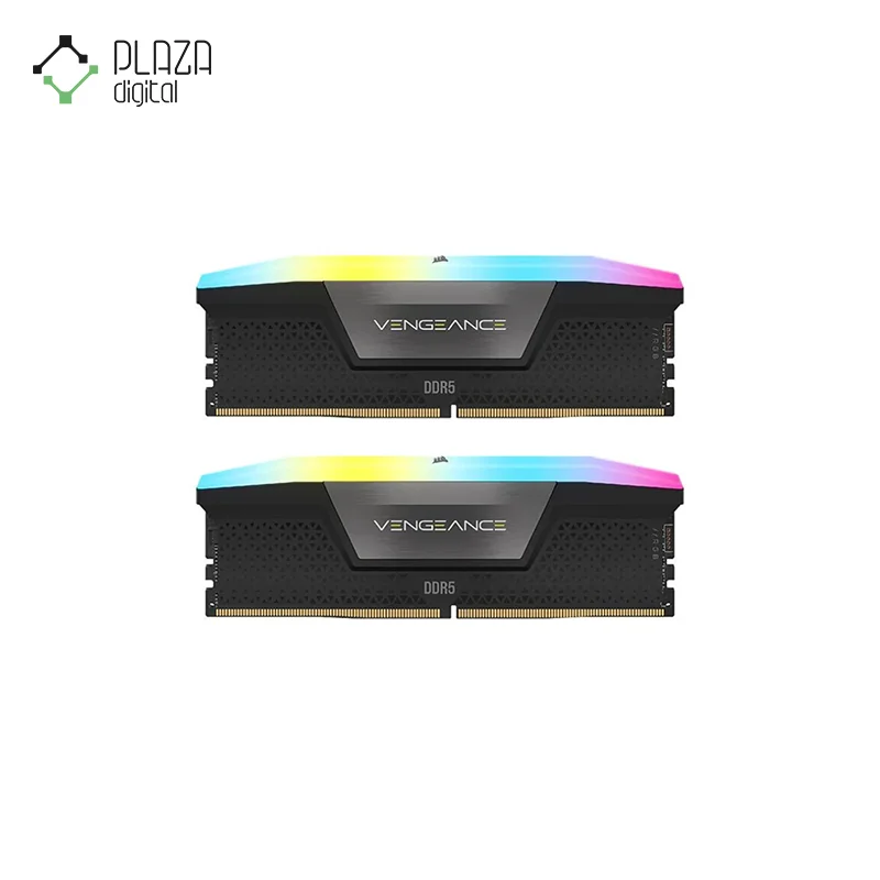 نمای اصلی رم دسکتاپ ddr5 دو کاناله 5600 مگاهرتز cl40 کورسیر مدل vengeance rgb ظرفیت 64 گیگابایت