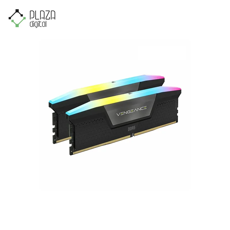 نمای راست رم دسکتاپ ddr5 دو کاناله 5600 مگاهرتز cl40 کورسیر مدل vengeance rgb ظرفیت 64 گیگابایت