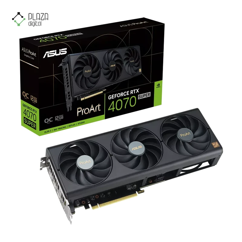 کارت گرافیک ایسوس مدل ProArt GeForce RTX 4070 SUPER 12GB GDDR6X OC Edition حافظه 12 گیگابایت - پلازا دیجیتال