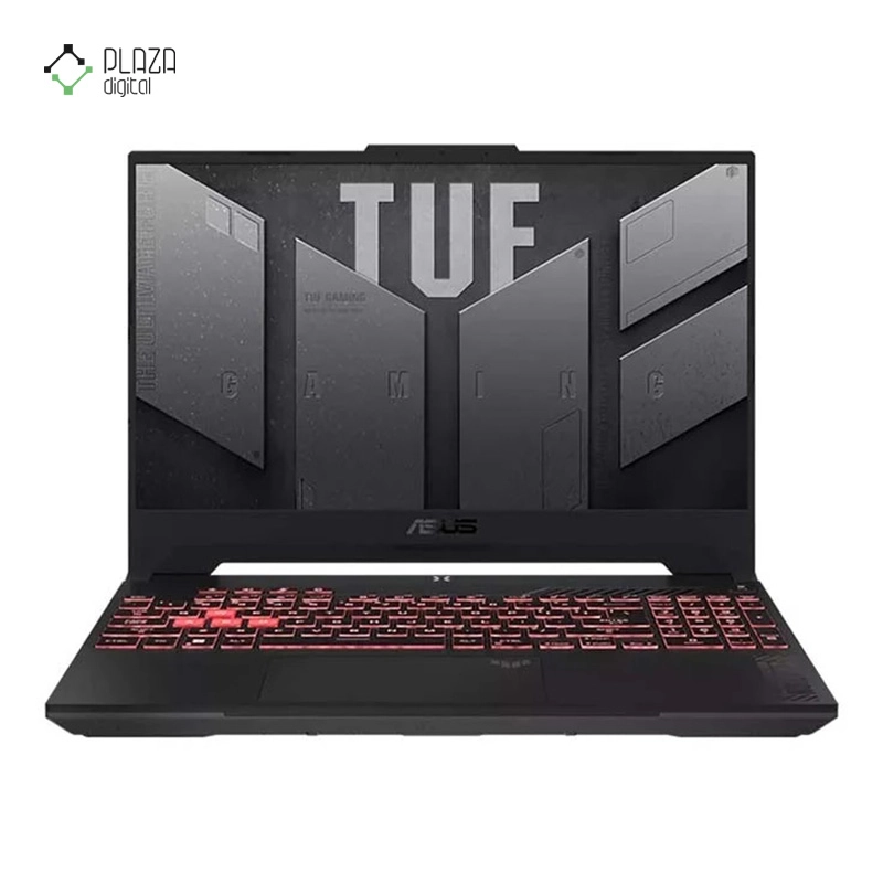 نمای جلو لپ تاپ ایسوس 15.6 اینچی مدل TUF Gaming A15 FA507NU R7 7735HS 16GB 2TB SSD RTX4050 پلازا دیجیتال