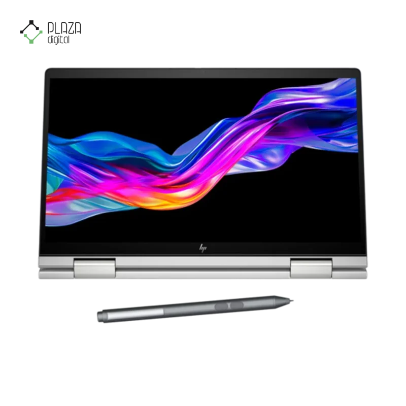 نمای باز لپ تاپ اچ پی 14 اینچی مدل ENVY X360 ES1023DX-Plus i7 150U 16GB 512GB SSD Intel Iris Xe Graphics پلازا دیجیتال