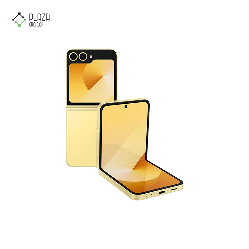 نمای رنگ زرد گوشی موبایل سامسونگ مدل Galaxy Z Flip6 5G ظرفیت 256GB رم 12GB پلازا دیجیتال