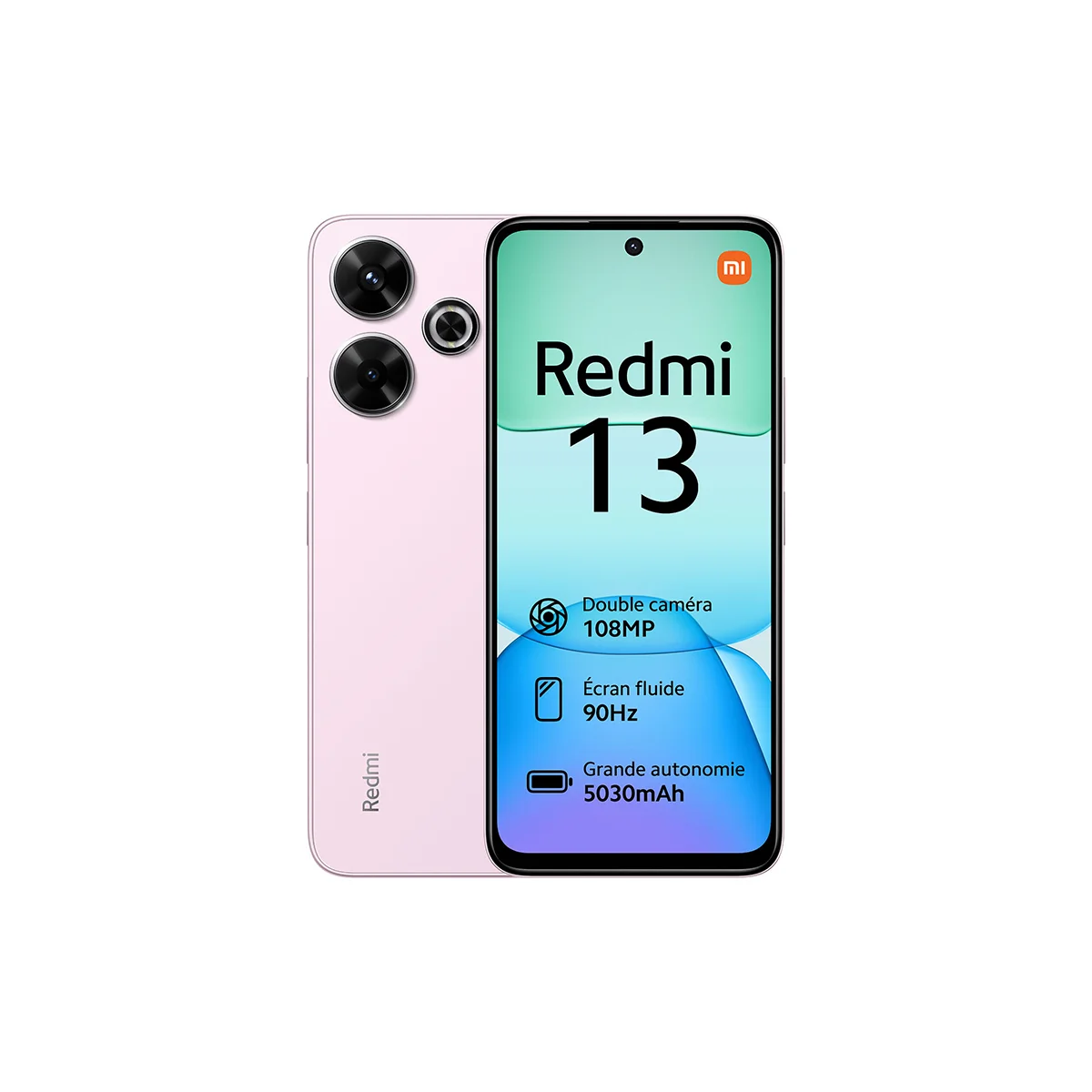 نمای کلی رنگ صورتی گوشی موبایل شیائومی مدل Redmi 13 دو سیم کارت ظرفیت 256GB رم 8GB - گلوبال پلازا دیجیتال