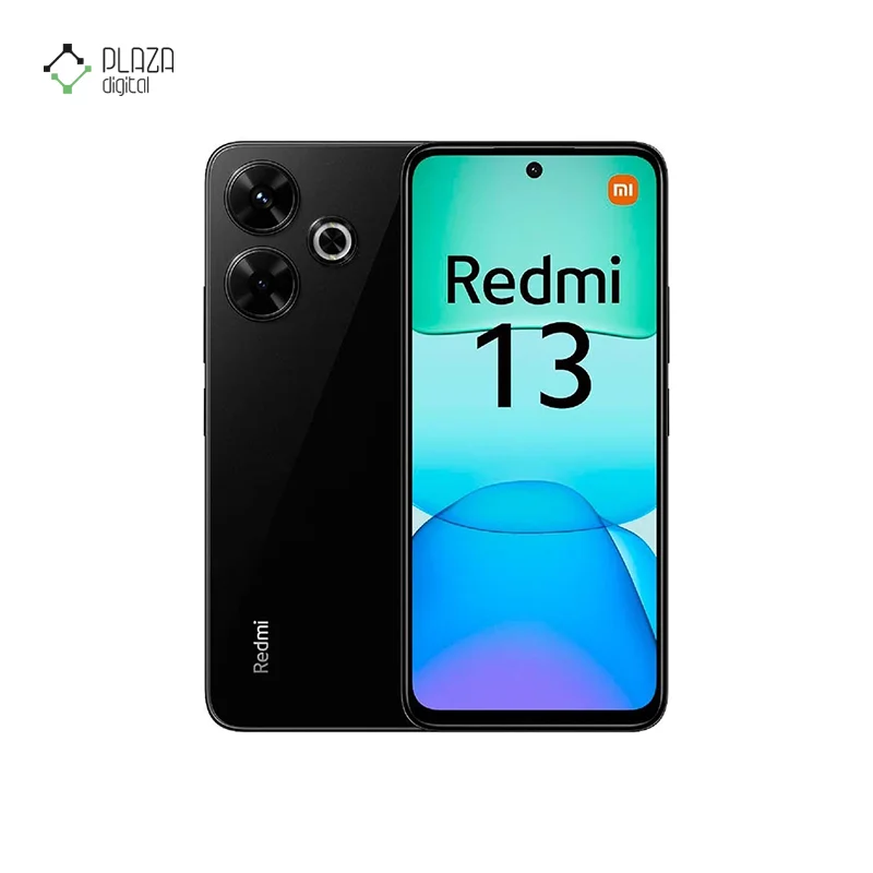 نمای مشکی رنگ گوشی موبایل شیائومی مدل Redmi 13 دو سیم کارت ظرفیت 256GB رم 8GB - گلوبال پلازا دیجیتال