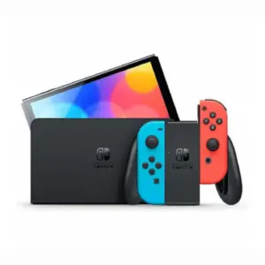 نمای اصلی کنسول بازی نینتندو مدل nintendo switch oled neon blue and neon red