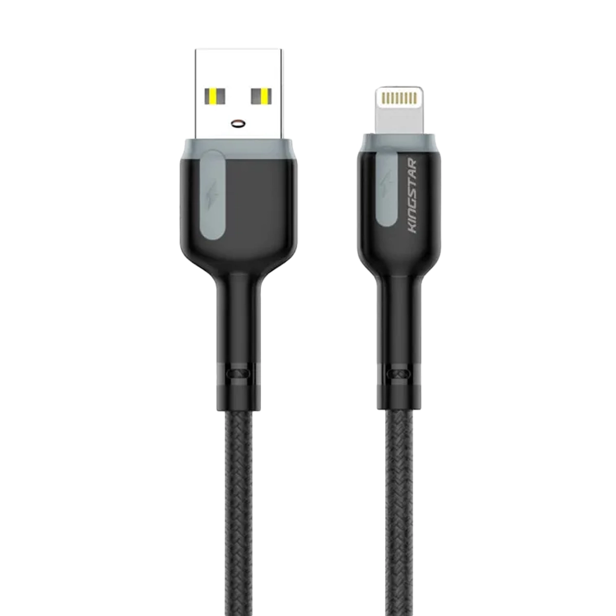 کابل تبدیل USB به لایتنینگ کینگ استار مدل K32 i طول 1 متر مشکی خاکستری پلازا دیجیتال